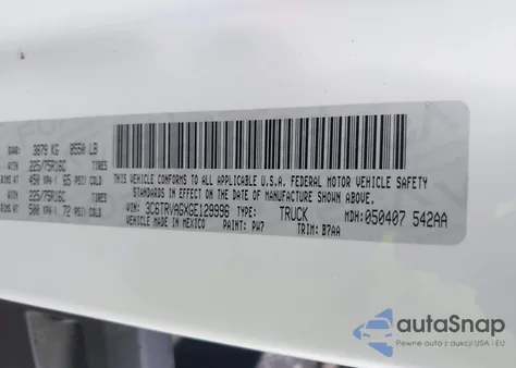 2016 Ram Promaster 1500 Low Roof z USA, uszkodzony, nr VIN 3C6TRVAGXGE129996